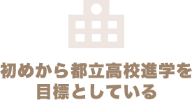 初めから都立高校進学を目標としている